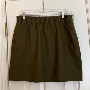 Jcrew Elastic Skirt - Olive/dark green